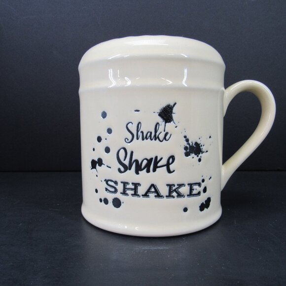 10 Strawberry Street Ceramic Sugar Shaker Beige with Handle 4 1/2" x 4" - Picture 1 of 7